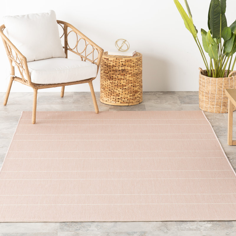 Tapis rayé intérieur / extérieur Alaina, Rectangle de 10 pi x 14 pi