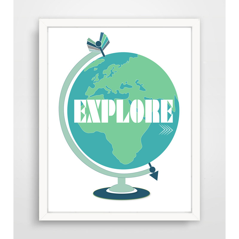 Impression sur papier Explore Globe, H 20 po x l 16 po