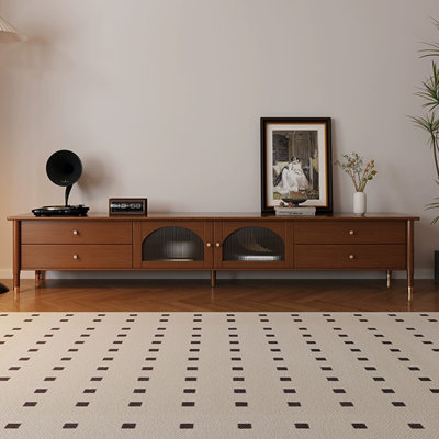 Retro Walnut Solid Manufactured Wood TV Stands