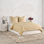 Paloma 3-Piece Hemp Fabric Ivory Queen Duvet Set