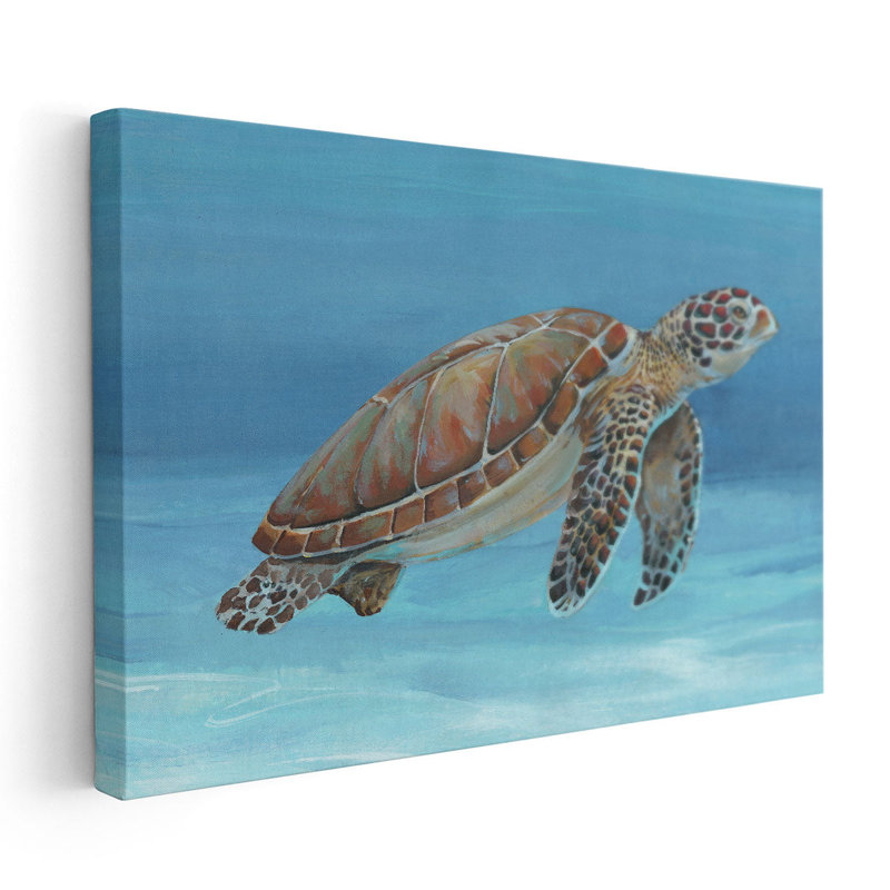 «Ocean Sea Turtle I», reproduction d'art sur toile, H 20 po x l 30 po