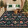Moroccan Flower Washable Carpet Non-Slip Rug Decor Throw Mat