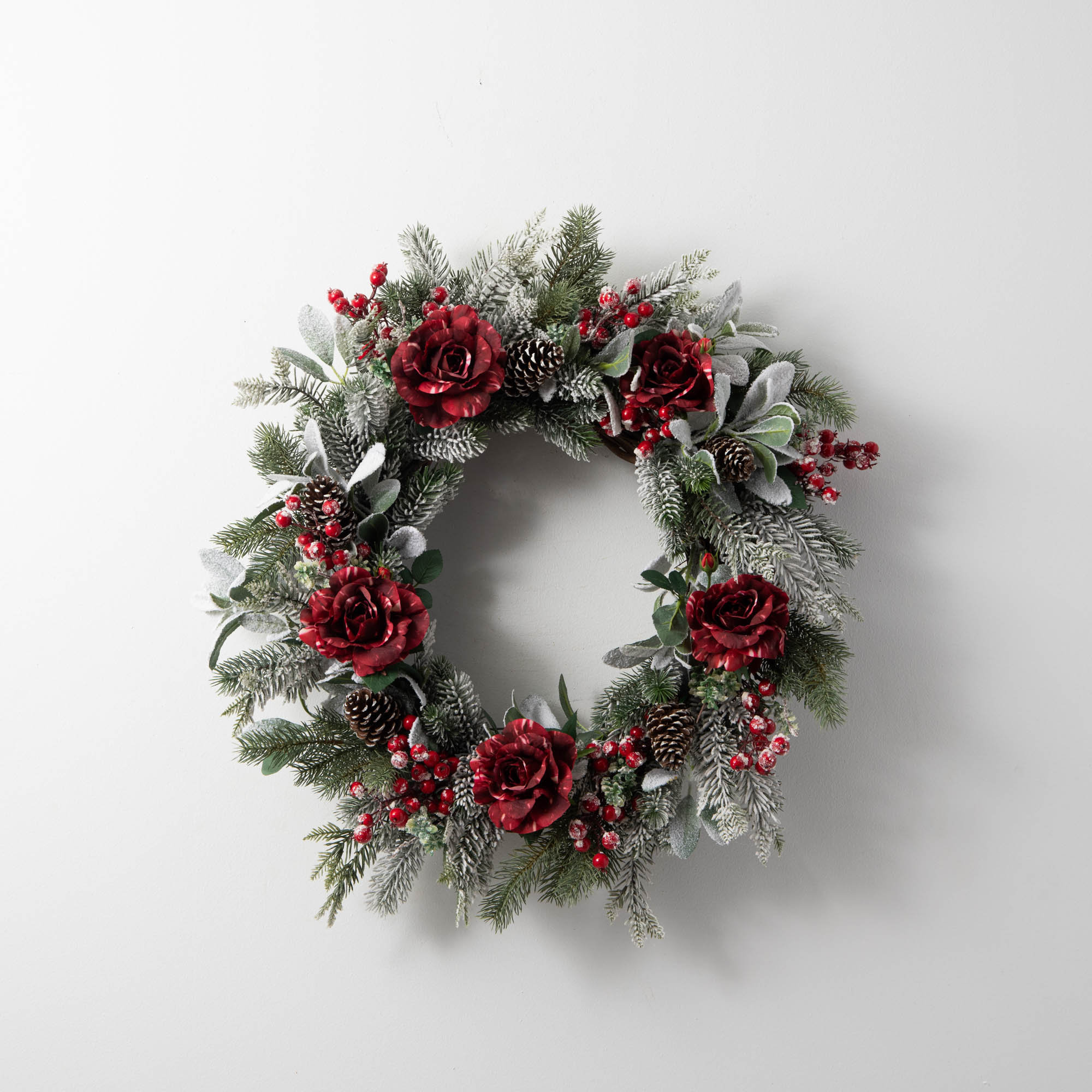 The Holiday Aisle® Handcrafted Faux Berry Silk 24'' Wreath