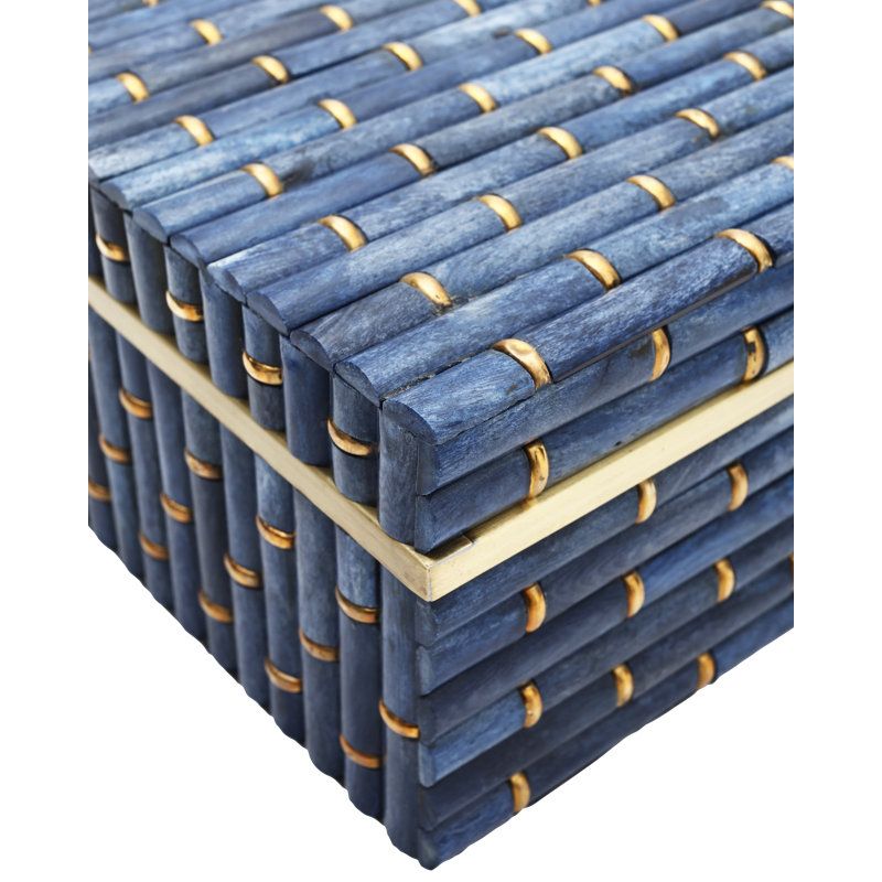 Midnight Bone, Brass, Engineered Wood Decorative Box