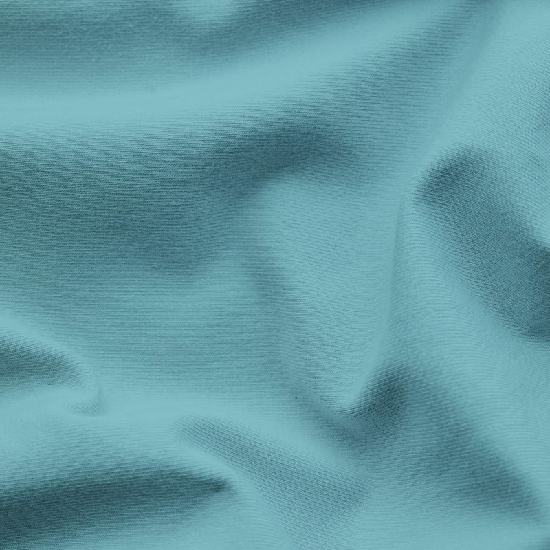 100% Cotton Jersey Knit Fitted Sheet, Petrol Mid, L 140 x 200cm - 160 x 200cm