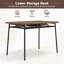 Ensemble de table 5 pièces pour 4 personnes avec structure en métal et support de rangement