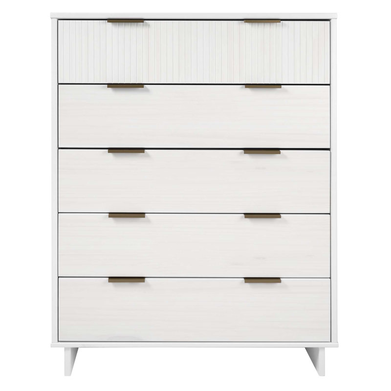 Commode 38 "Granville en blanc (5 tiroirs), Blanc