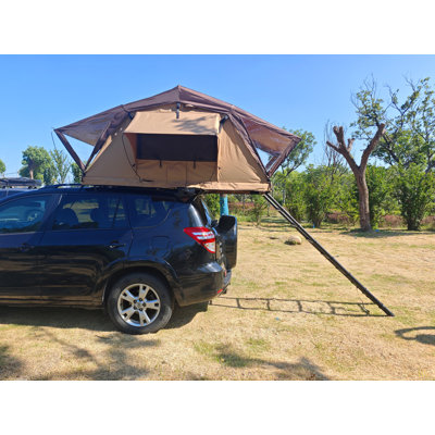 Rooftop Tent For SUV & Truck Camping – 1000D Waterproof, Quick-Setup Design With Telescopic Ladder For 2-3 Person Family Adventures