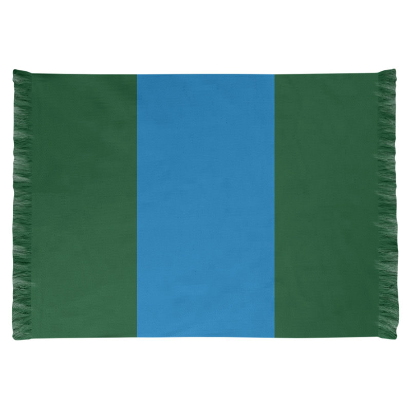 Tapis à rayures 4,6 pi x 5,5 po, zone verte/bleue