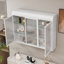 Armoire de rangement arquée à porte murale en verre avec conception unique de haut et de bas pour un rangement polyvalent-1476555857