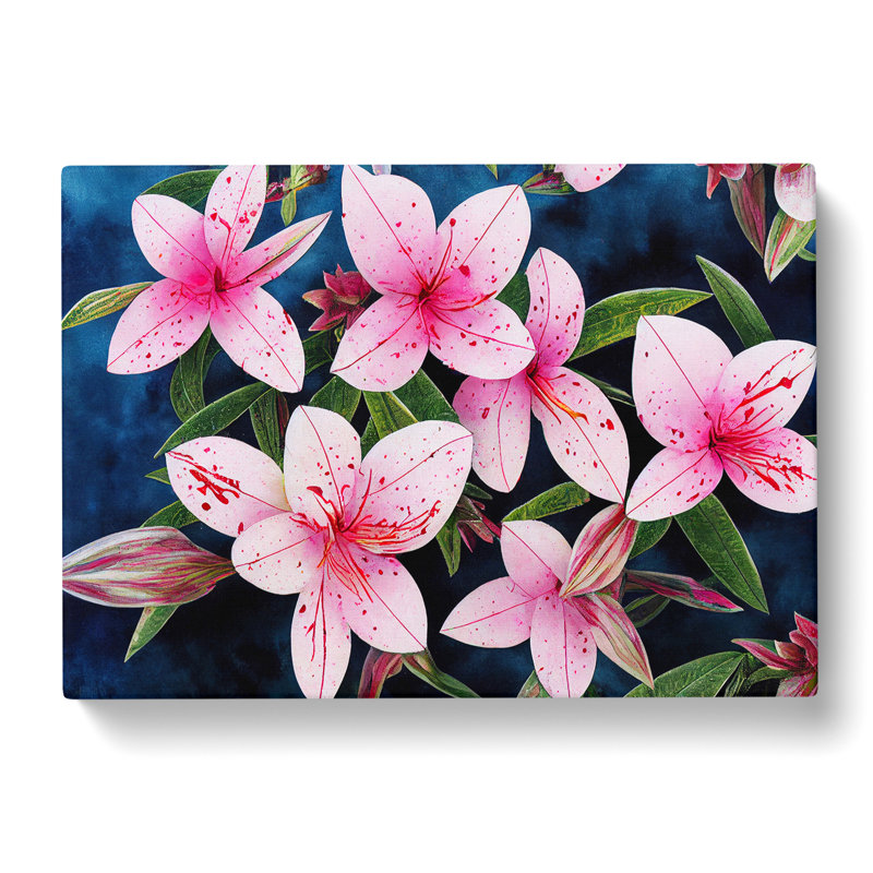 Rhododendron Flower Art - Wrapped Canvas Print, 40cm H x 60cm W x 3cm D