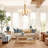 6 - Light Glass Bubble Dimmable Sputnik Sphere Chandelier