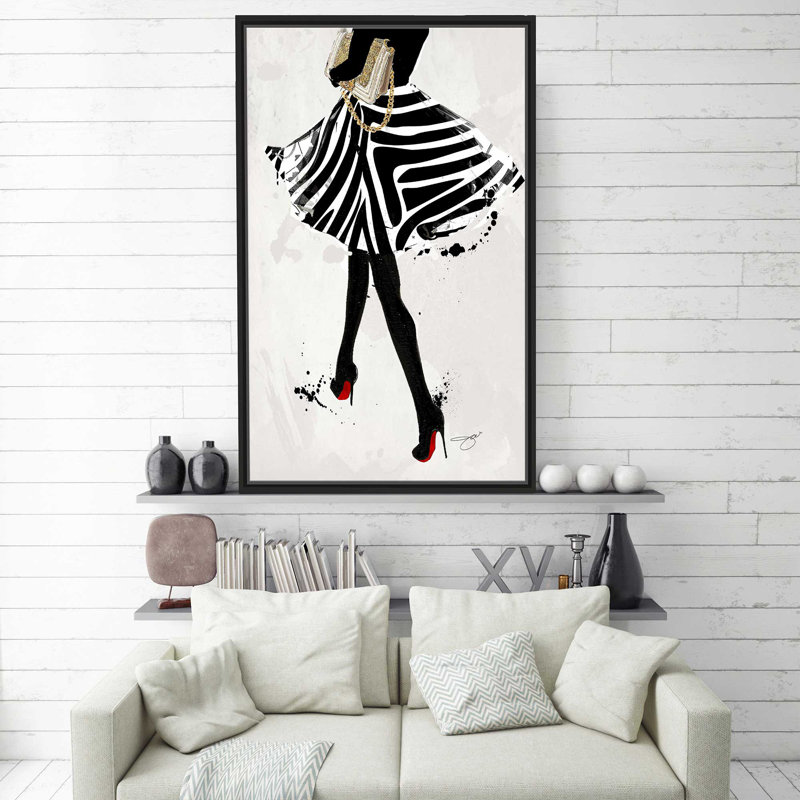«Walk Away 3» par By Jodi - impression, Cadre flottant noir, H 63,5 po x l 39,5 po x P 2 po