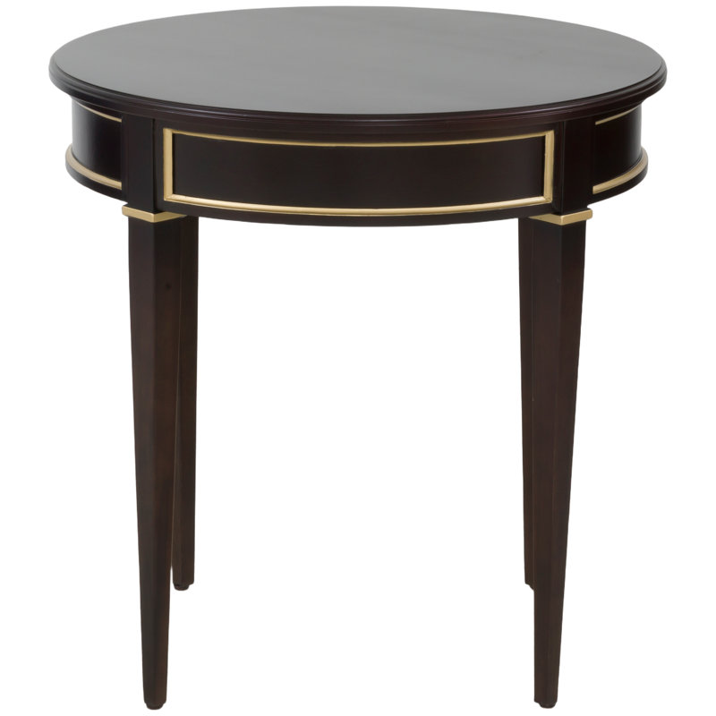Linea Round End Table in Café Mocha, Café Mocha