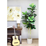 Faux Fiddle Leaf Fig Tree in Pot Liner