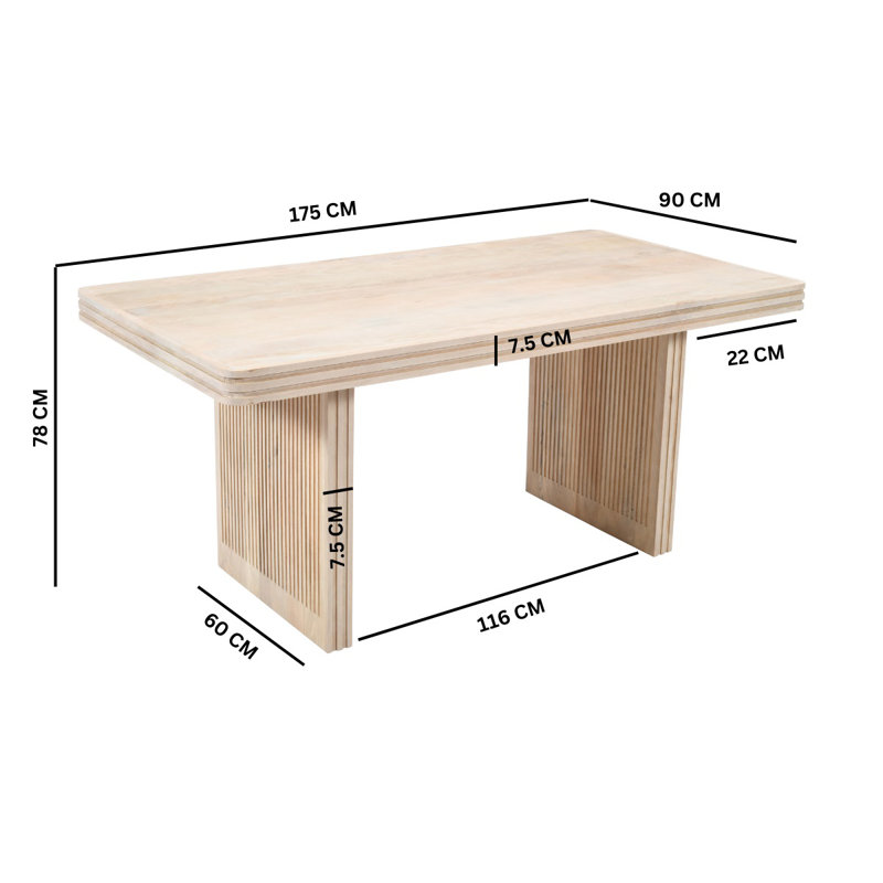 Cardere Solid Wood Dining Table