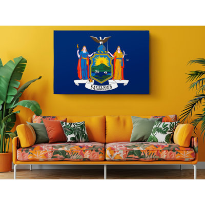 " New York State Flag USA Flags Edition Canvas Wall Art Home Decoration "