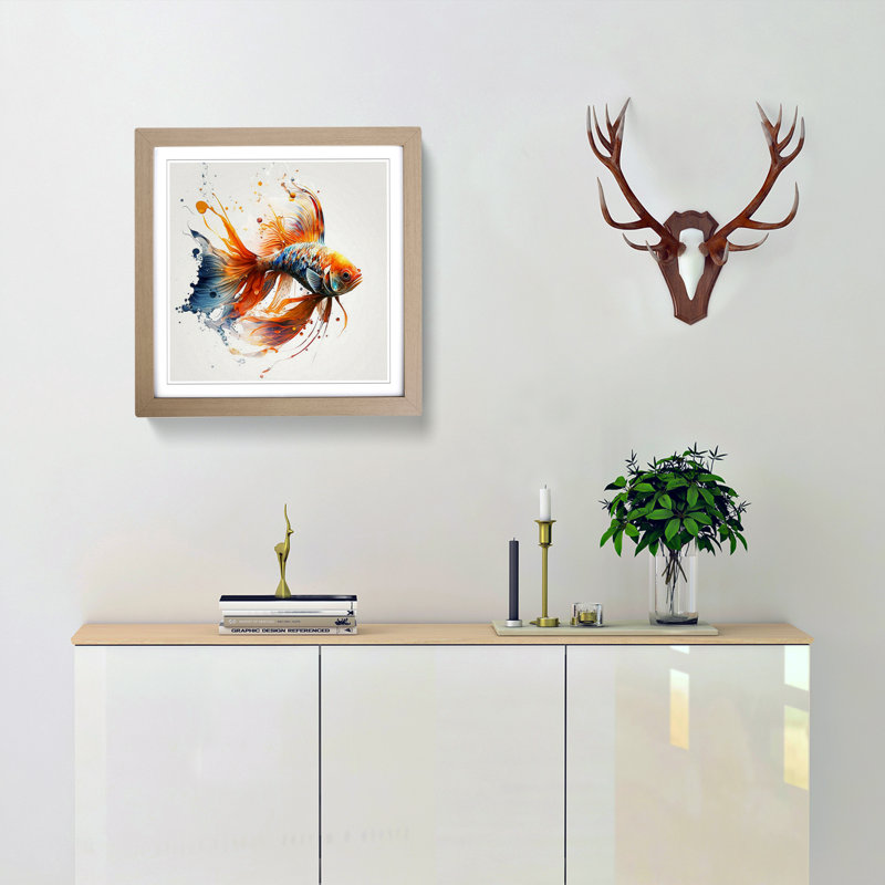 Single Picture Frame Print on Wood, Oak