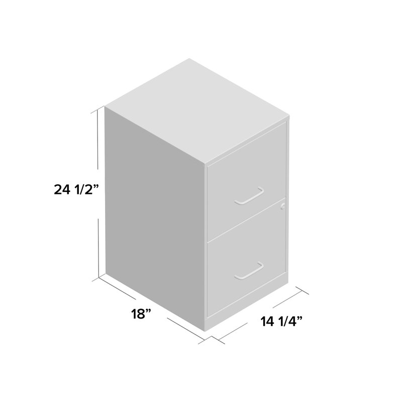 Damiyon 14.25'' Wide 2 -Drawer Steel File Cabinet, Blue