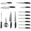 Professional 15-Piece Knife Set with Block - Stainless-Steel Cutlery with Chef, Bread, Santoku, Filet, Paring, and Steak Knives