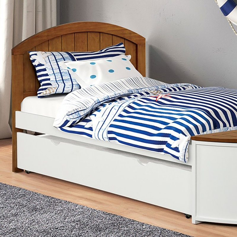 Lit capitaine simple avec lit gigogne Galewa