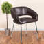 Chaise d'appoint pour salle d'attente rembourrée en LeatherSoft rétro Jayelynn-37595799