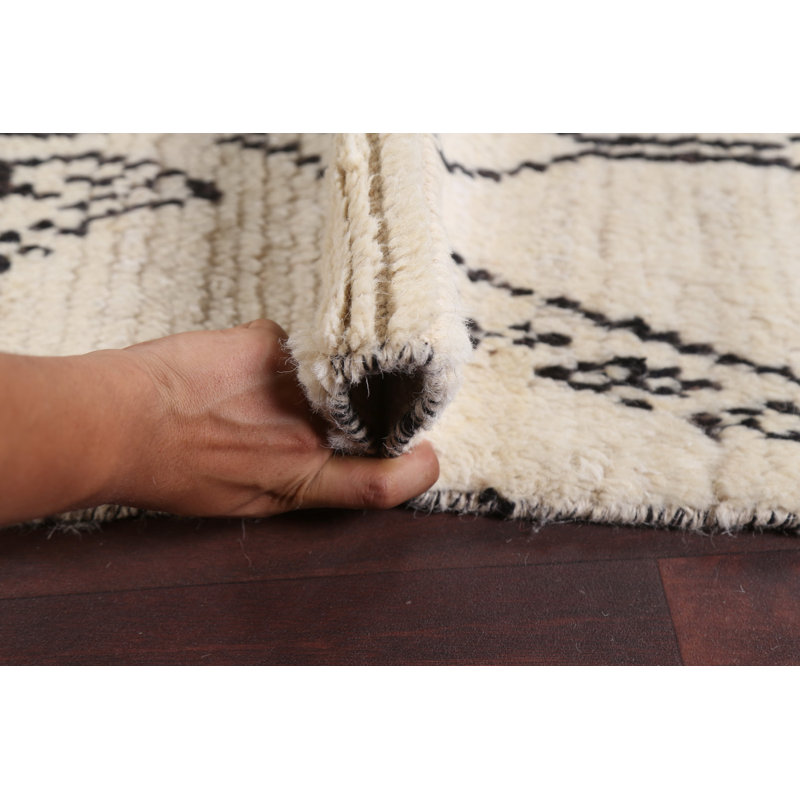 Tapis marocain en laine noué à la main 8 x 11