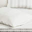 Housse de couette en coton 5 pièces - très grand / très grand blanc / rayures tissées grises avec fermeture à glissière Entretien facile sans substances nocives Produits chimiques à vapeur Literie blanche avec coussins décoratifs gris vertical-122456279