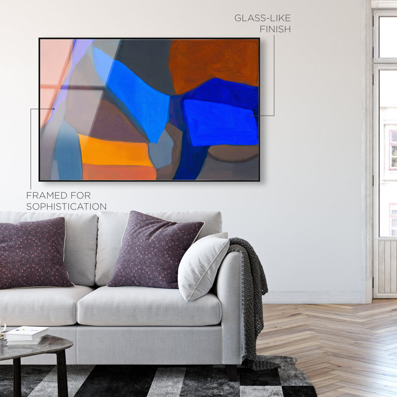 Patchwork Dream II High-Gloss Frameless Acrylic Glass Wall Art Abstract Print by Oliver Gal, Ready to Hang, 15 x 10