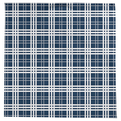 Plaid Cotton Blend Square Tablecloth