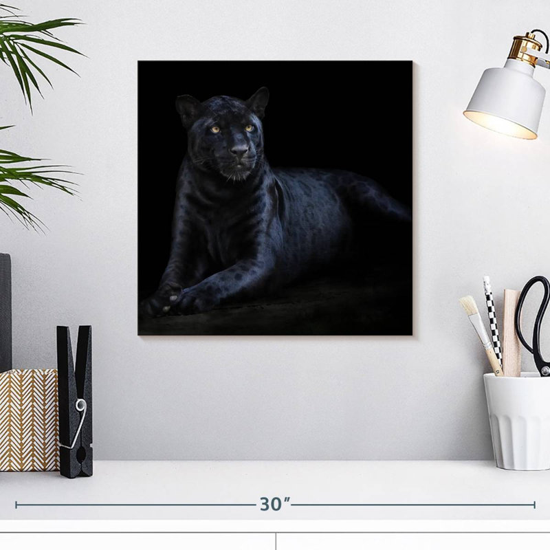 Brampt Black Jaguar, 16" H x 16" W