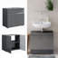 Mair 60cm Single Bathroom Vanity Base Only in Anthracite