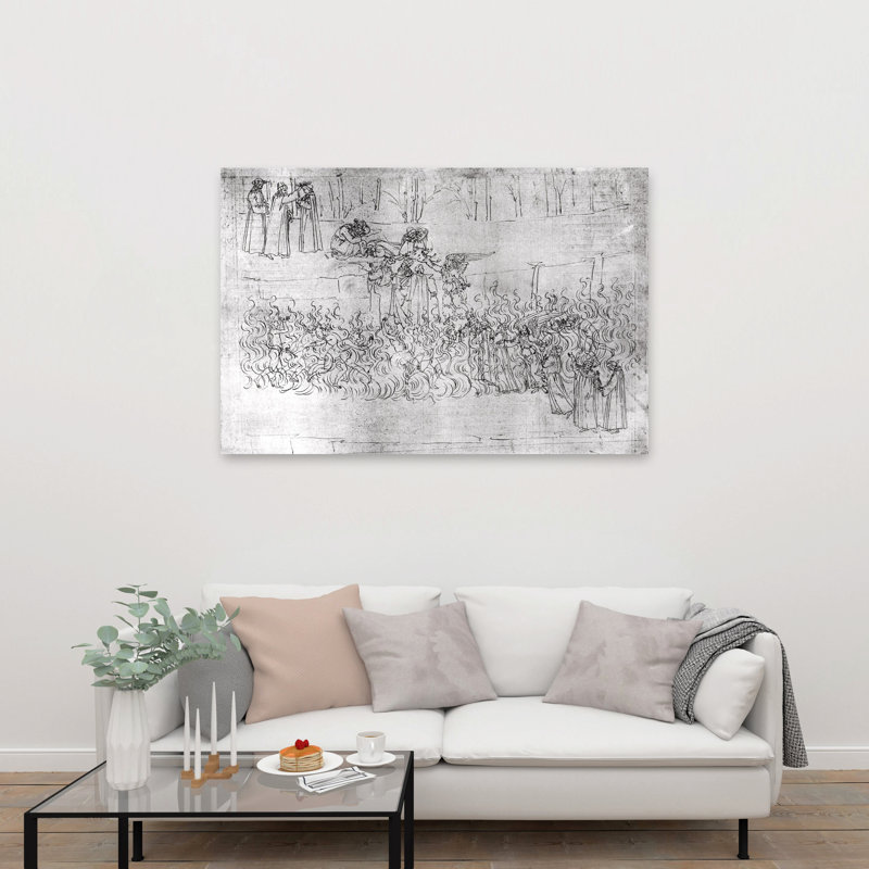 Purgatory, From The Divine Comedy By Dante Alighieri C.1480 Abstract Contemporary Wall Art Print by Sandro Botticelli - Wrapped Canvas Print