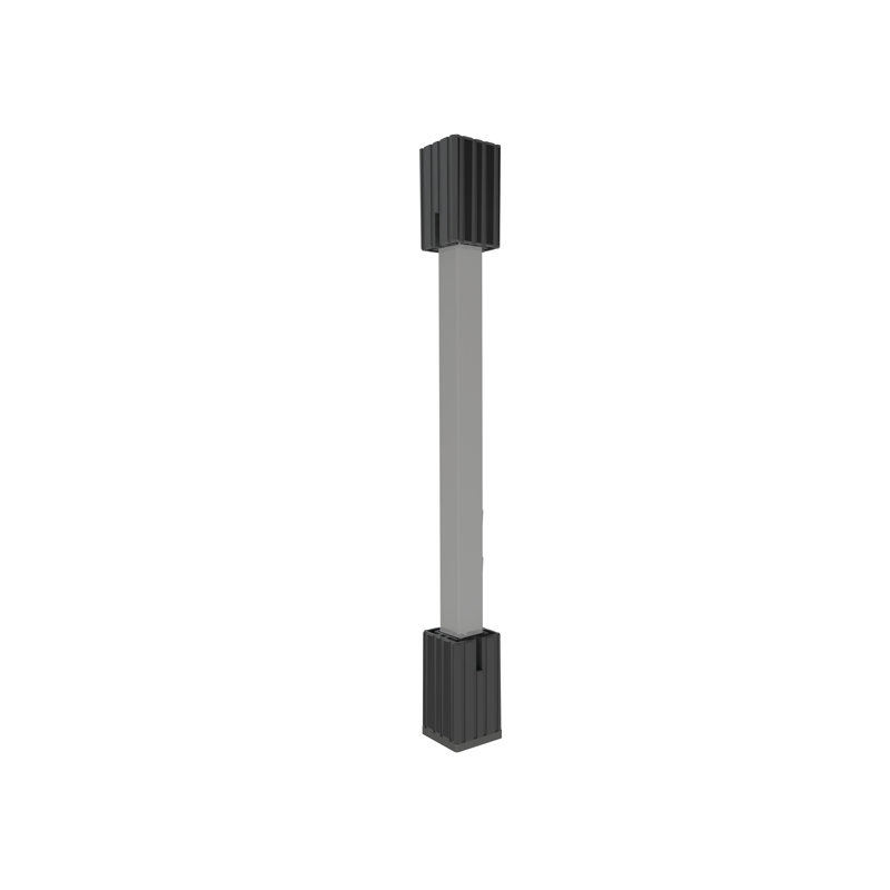 Black Steel Square Flush Mount Stair Column