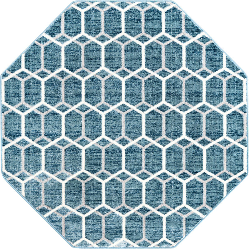 Eshin Geometric Indoor Rug, Octagon 5'3"