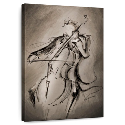 The Cellist Abstract