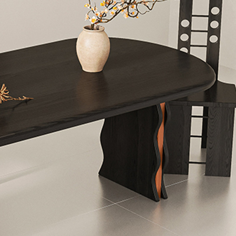 Bureau / bureau en bois massif pour un usage domestique, H 29,53 po x l 55,12 po x P 27,56 po, Noir
