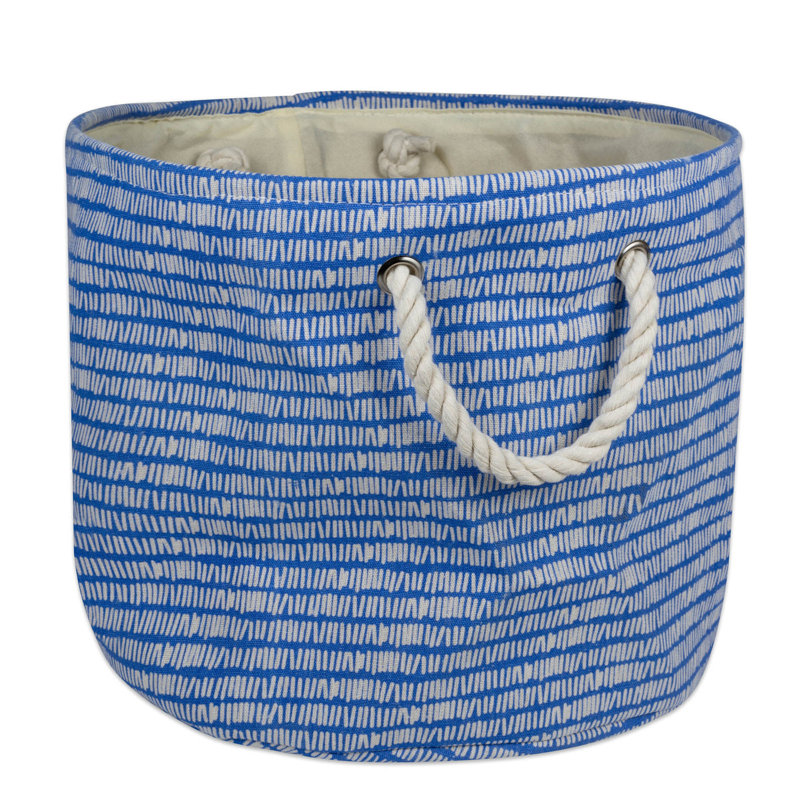 POLYESTER BIN KEEPING SCORE BRIGHT BLUE ROUND MEDIUM 12x15x15