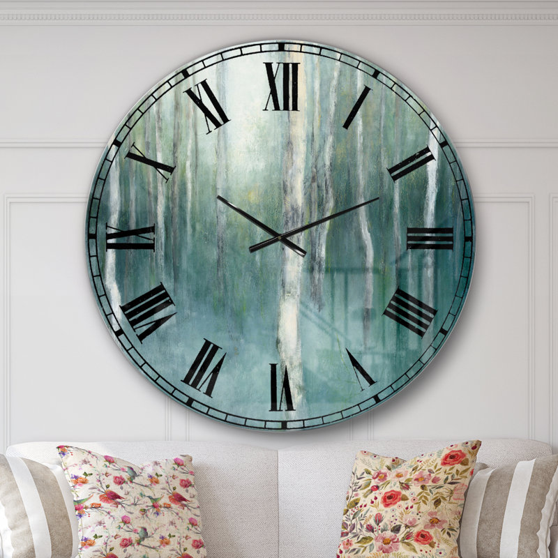 Swigart Green Forest Dream - horloge murale maison de campagne, Surdimensionné