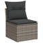 Ensemble de canapé de jardin en rotin PE 5 pièces Vidaxl