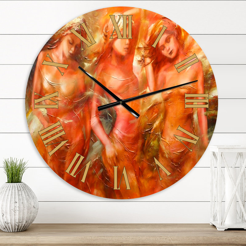 Dancing Déesse II - Horloge murale traditionnelle, Surdimensionné