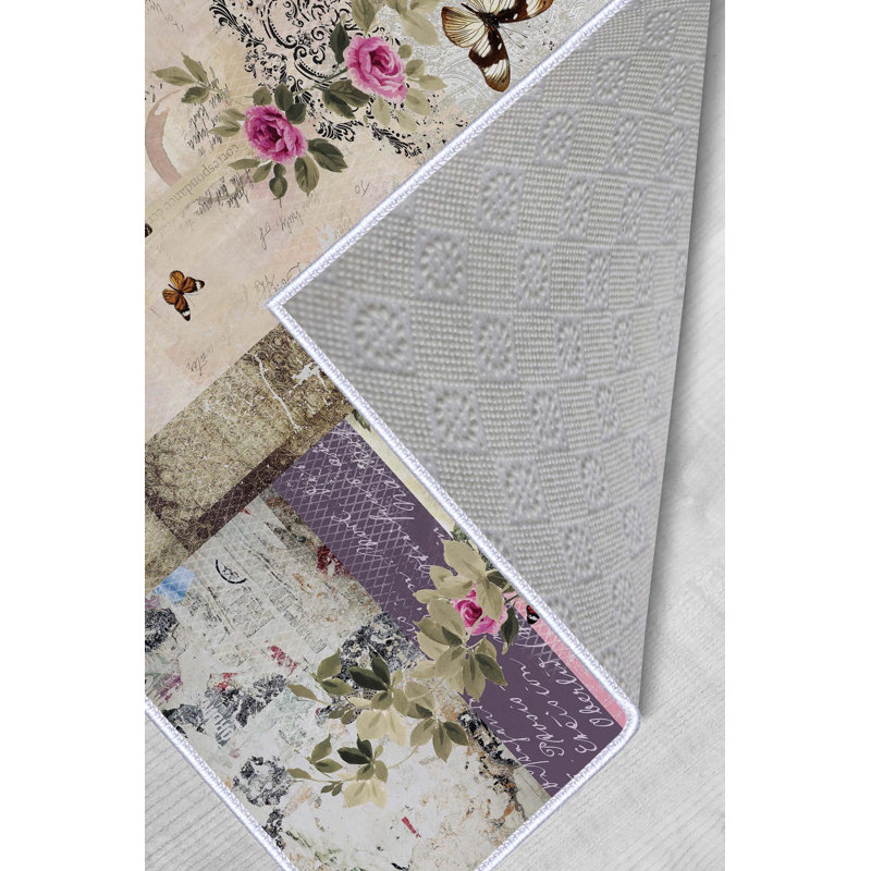 Premium Hall Carpet (3.3 x 6.6 ft), 100% Polyester, 0.3 in Pile Height | Antibacterial, Non-Slip PVC Dot Underside, 650 g/m² | Durable Woven Design, 3D Digital Printing, Machine Washable, Ideal for Home Décor