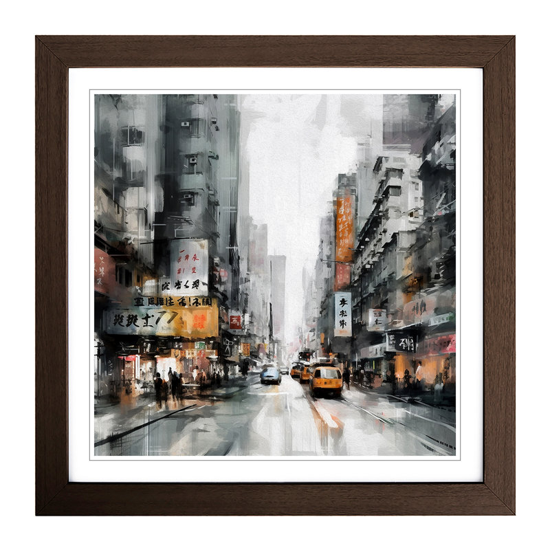 Single Picture Frame Print on Wood, Walnut