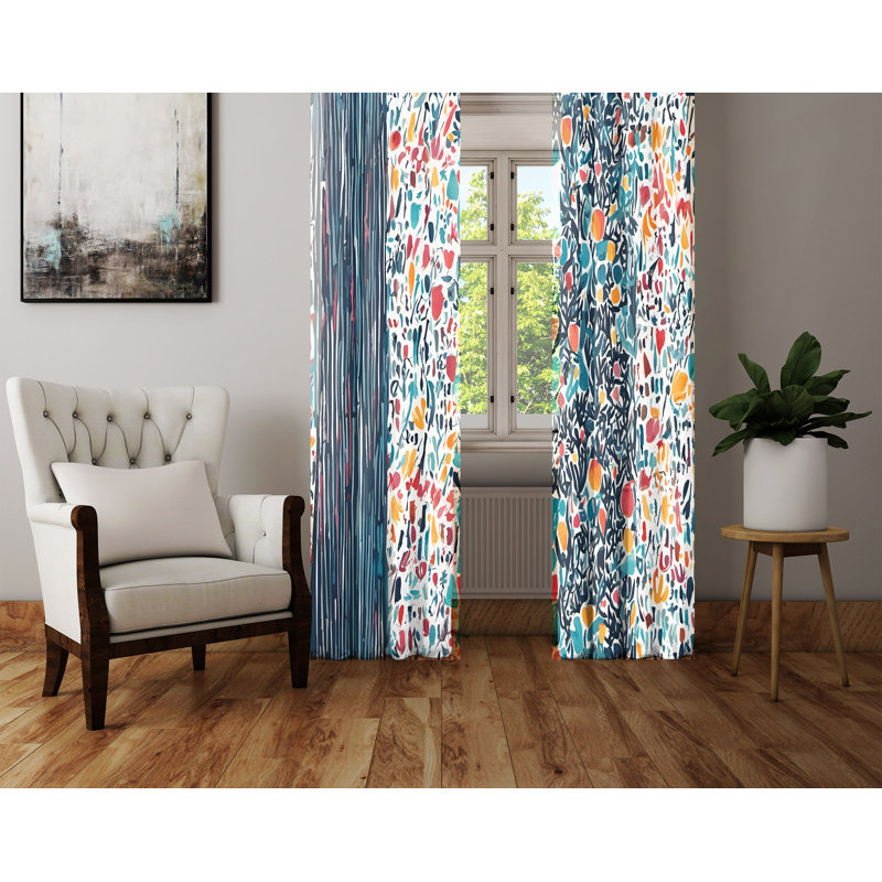 Semi Sheer Curtain Pair, 20" W x 61" L