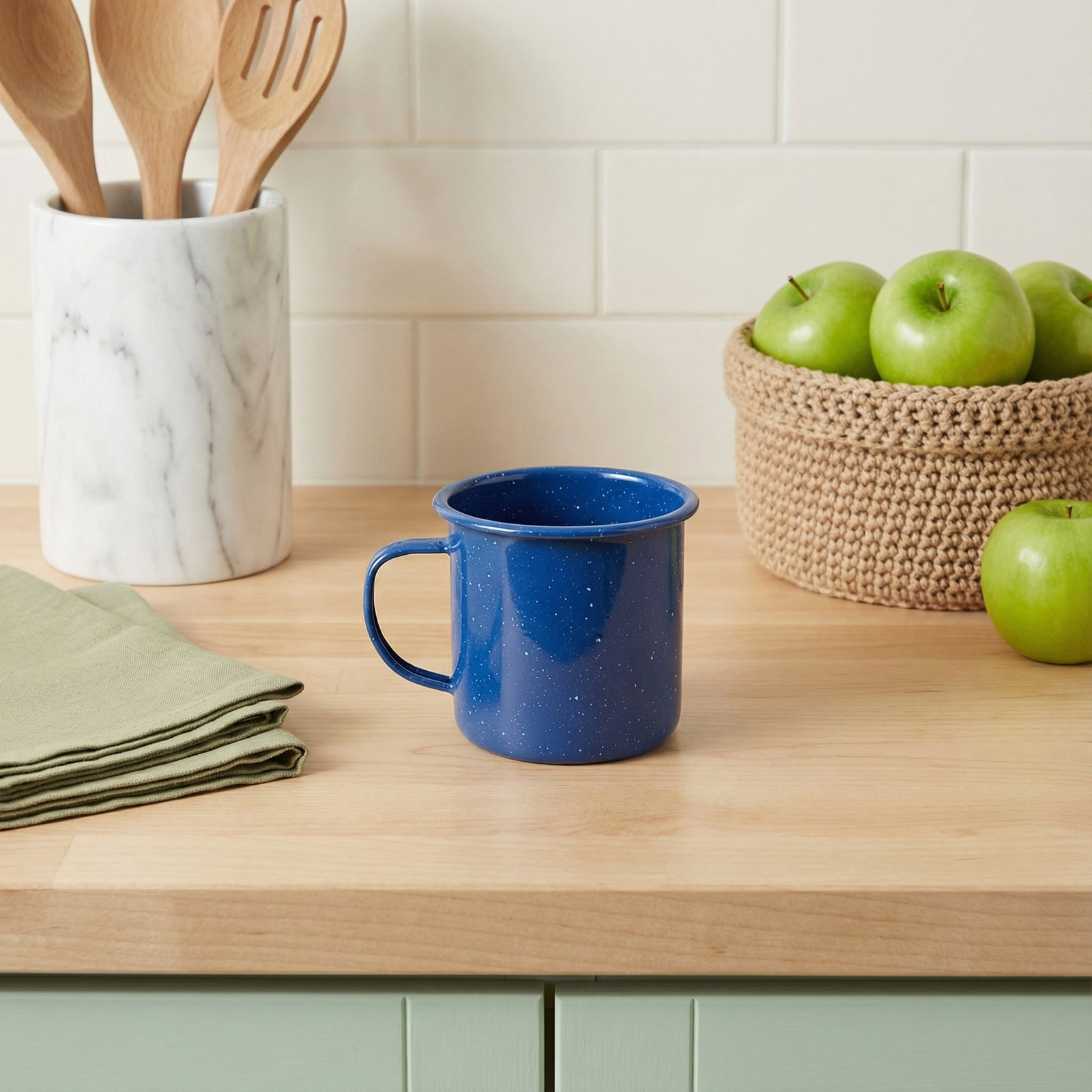 Stinson Enamelware Mug, Blue