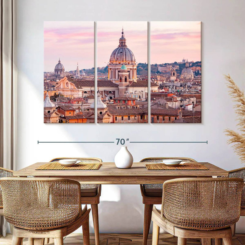 Sebbie Rome, coucher de soleil, paysage, H 42 po x l 65 po