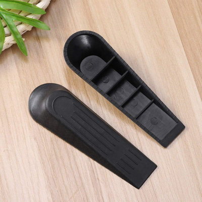 Paquet de 2 butoirs de porte noirs pour plancher de béton