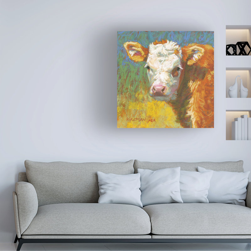Art mural sur toile tendue - art mural «Marigold» Rita Kirkman pour le salon, la chambre à coucher ou le bureau - 18 x 18