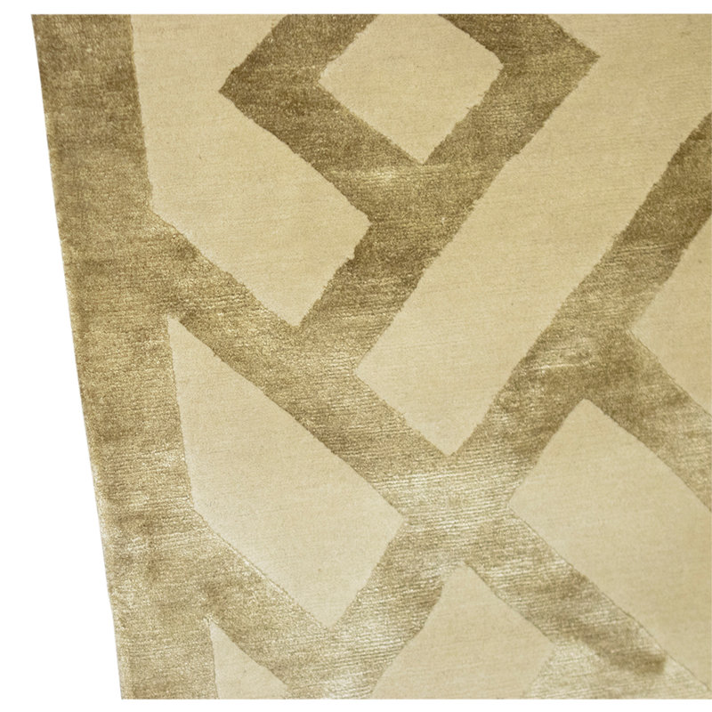 Handmade Silk and Wool Area Rug