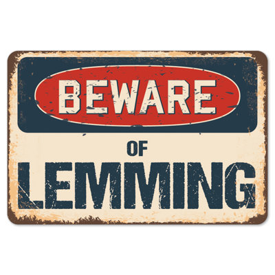 Adhésif décoratif Lemming_Beware Of Lemming